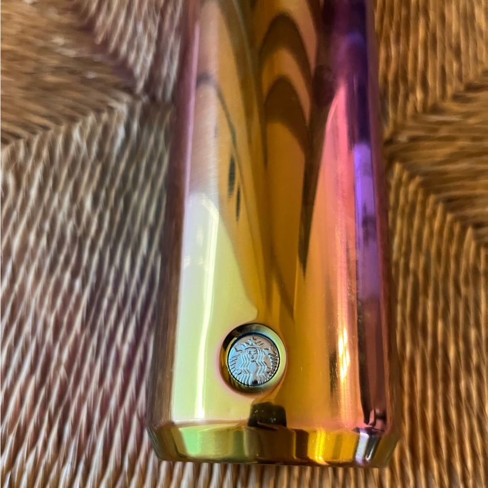 Starbucks Iridescent Rainbow Stainless Steel Travel Tumbler with Black Lid - Picture 3 of 11